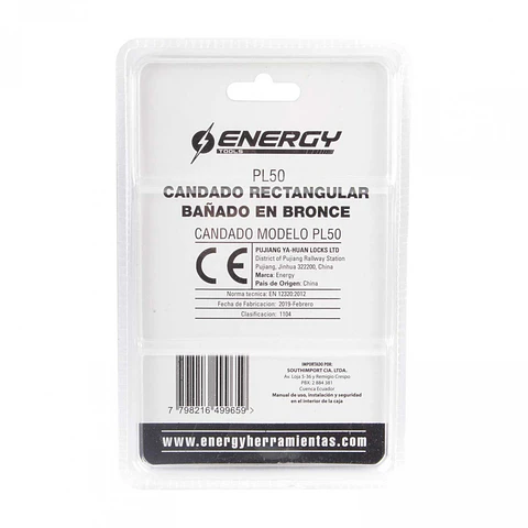 Candado de bronce 50mm energy