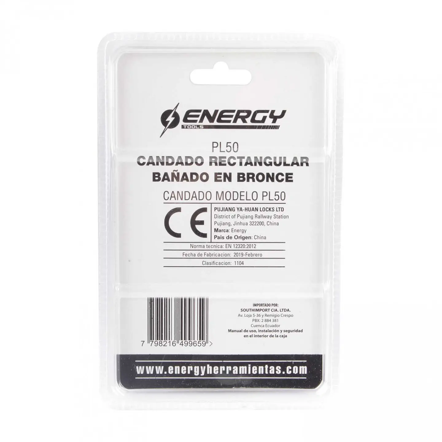 Candado de bronce 50mm energy 2