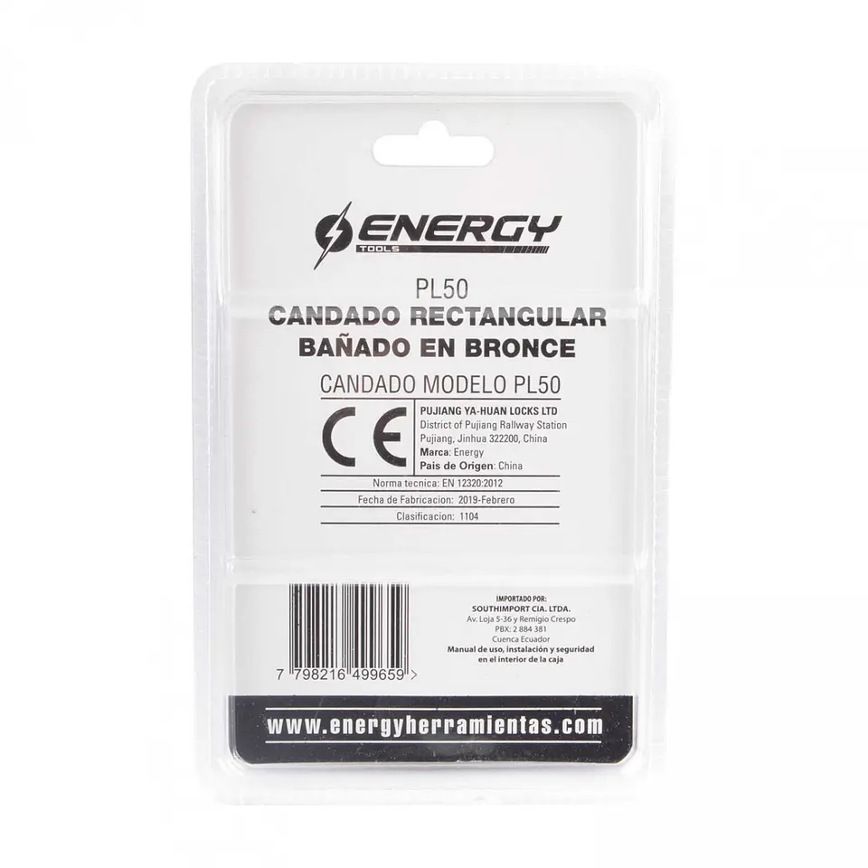 Candado de bronce 50mm energy 2
