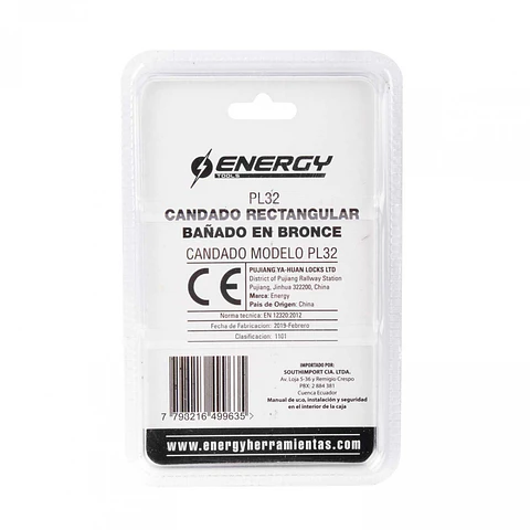 Candado de bronce 32mm energy