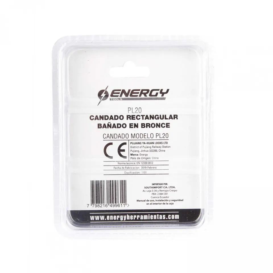 Candado de bronce 20mm energy 2