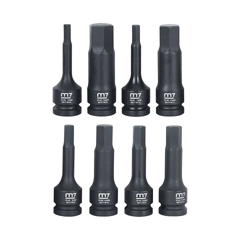 Juego dados hexagonales impacto 1/2" 8 piezas mb44 – M7