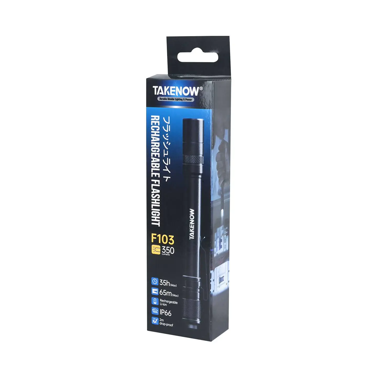 Linterna led 350 lm compacta recargable f103 – Takenow 9