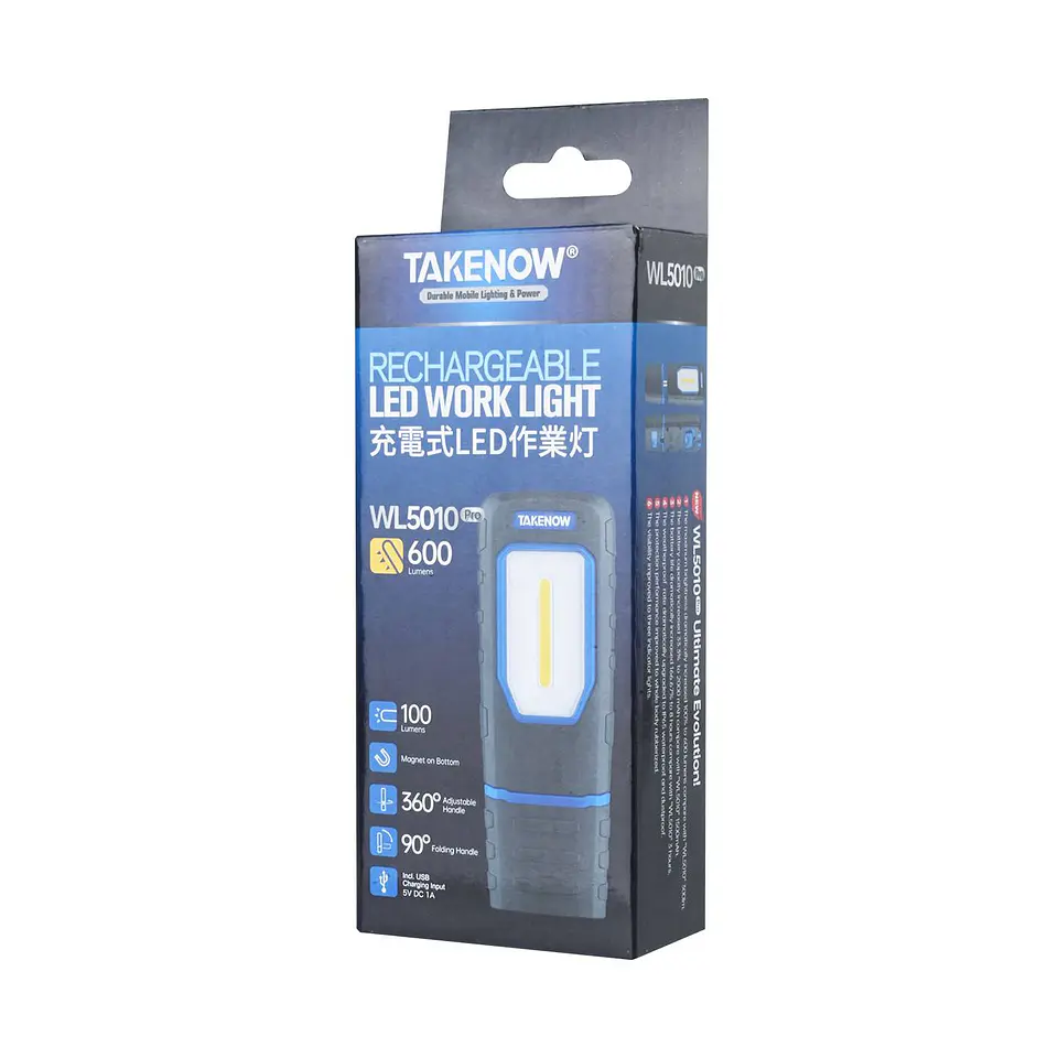 Linterna 600lm led recargabl 360° comp – wl5010pro – Takenow 8