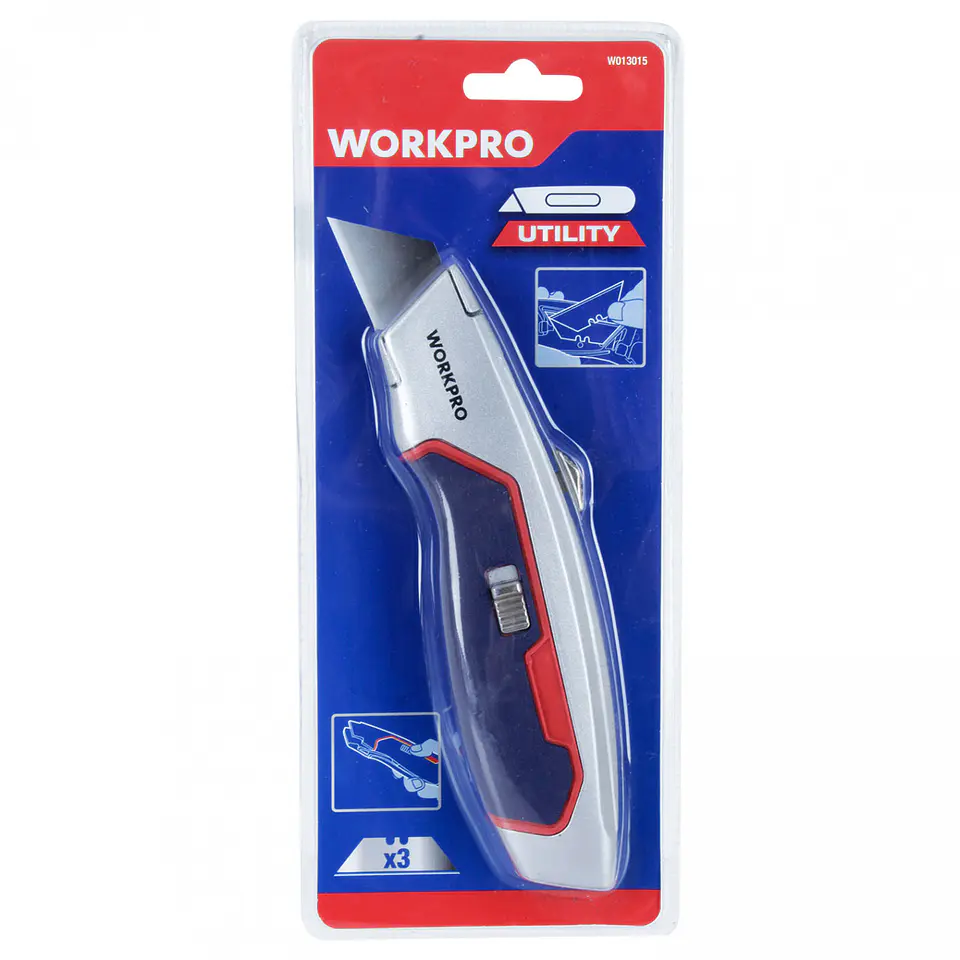 Cuchillo seguridad metal cambio rapido w013015we – Workpro 5