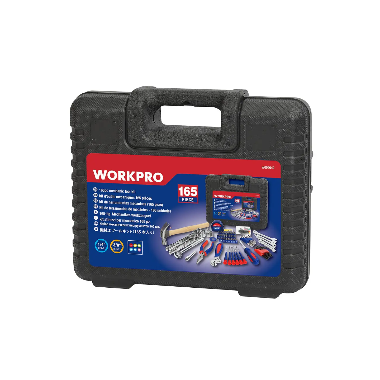 Juego de herramientas combinadas 165 piezas – Workpro 2