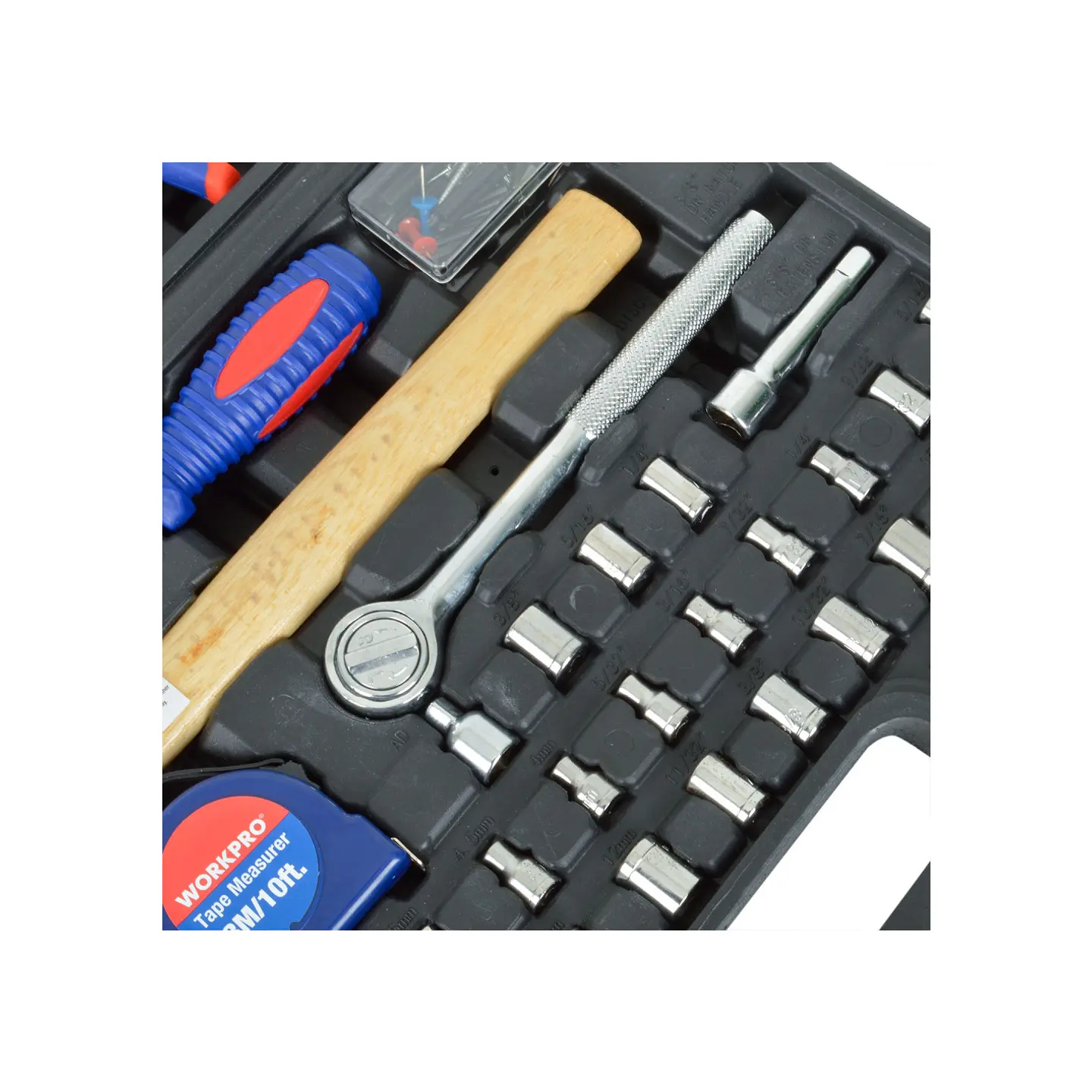 Juego de herramientas combinadas 165 piezas – Workpro 3