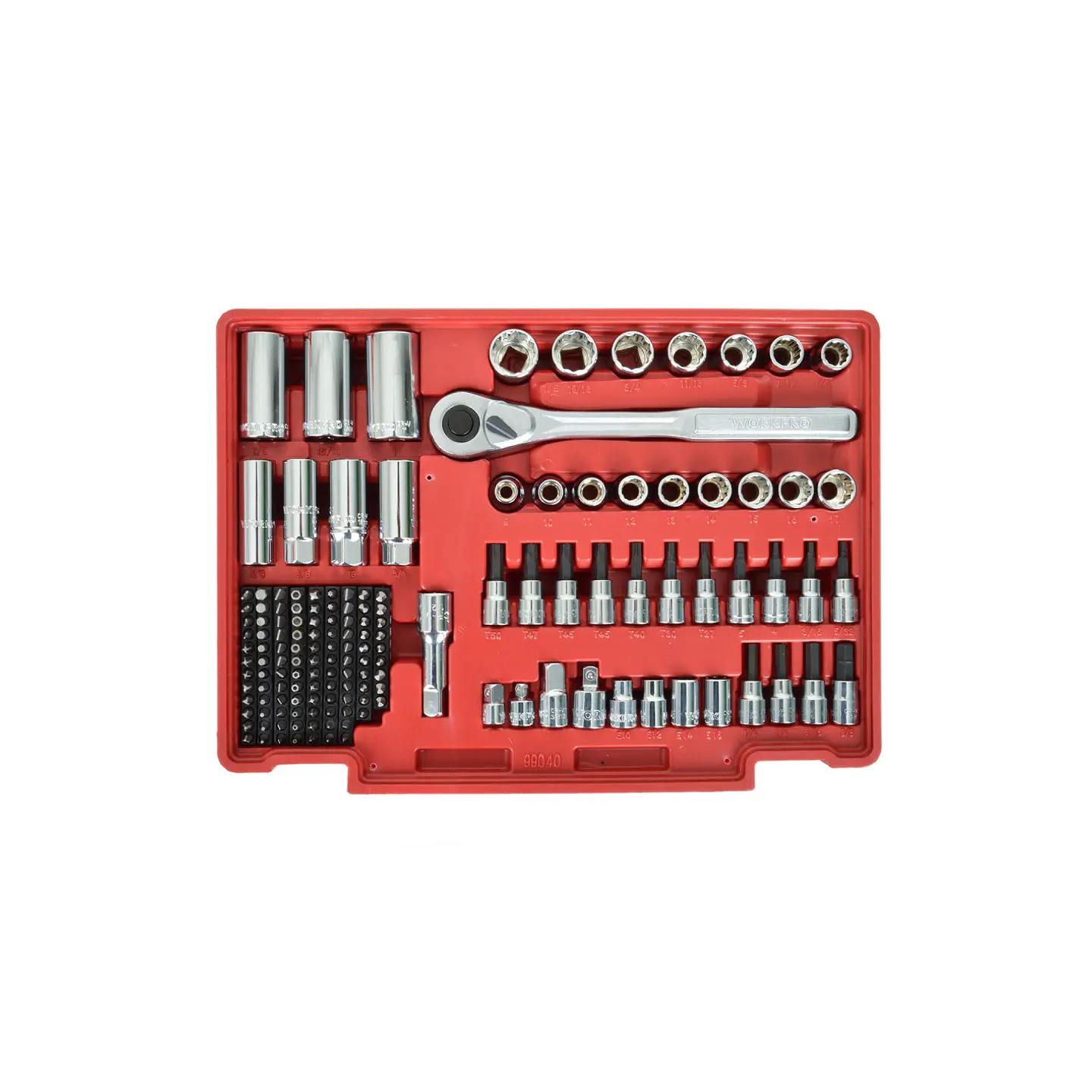 Baul de herramientas 3 cajones de 450 piezas – Workpro 8