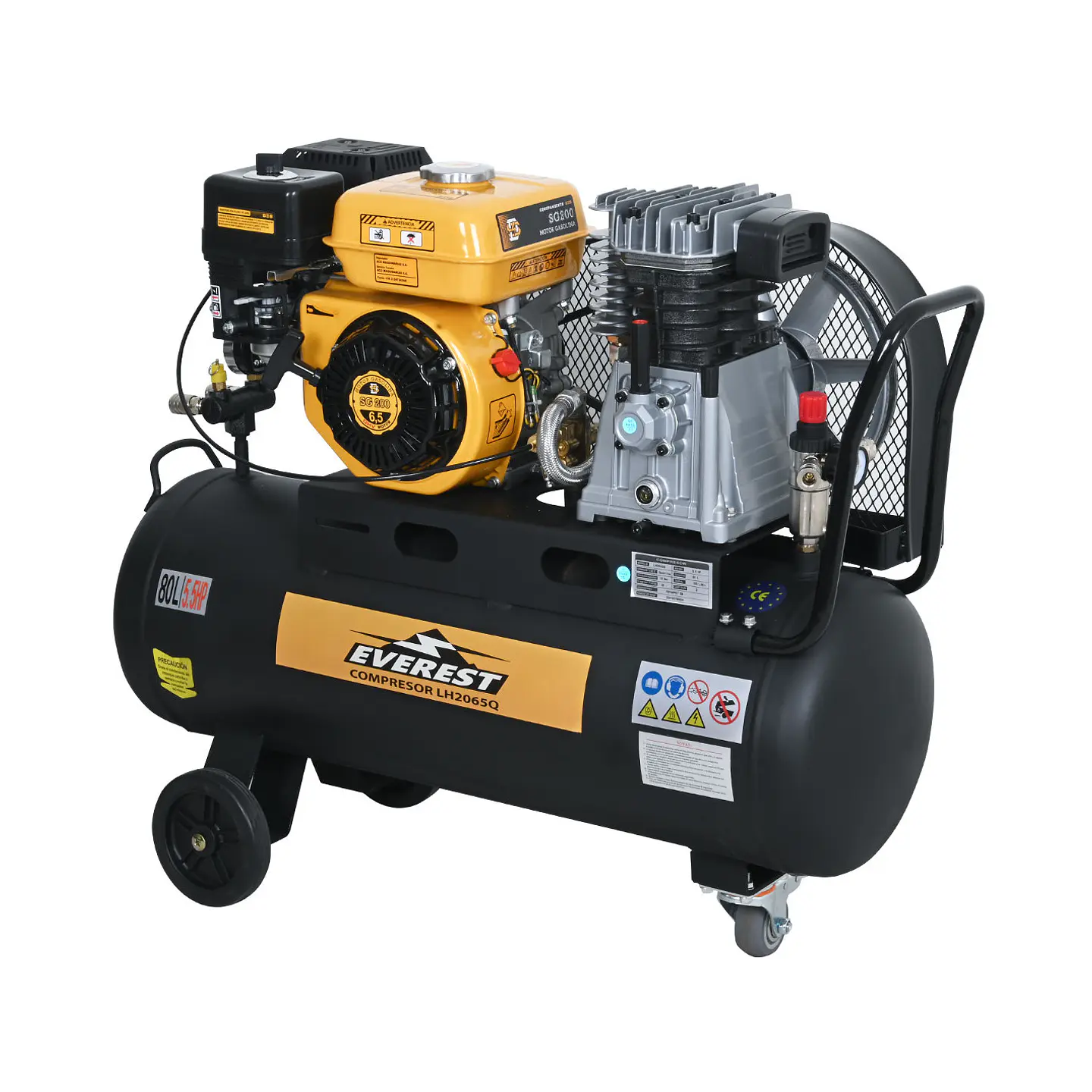 Compresor autónomo a gasolina Everest – 5,5 HP, 80 L 1