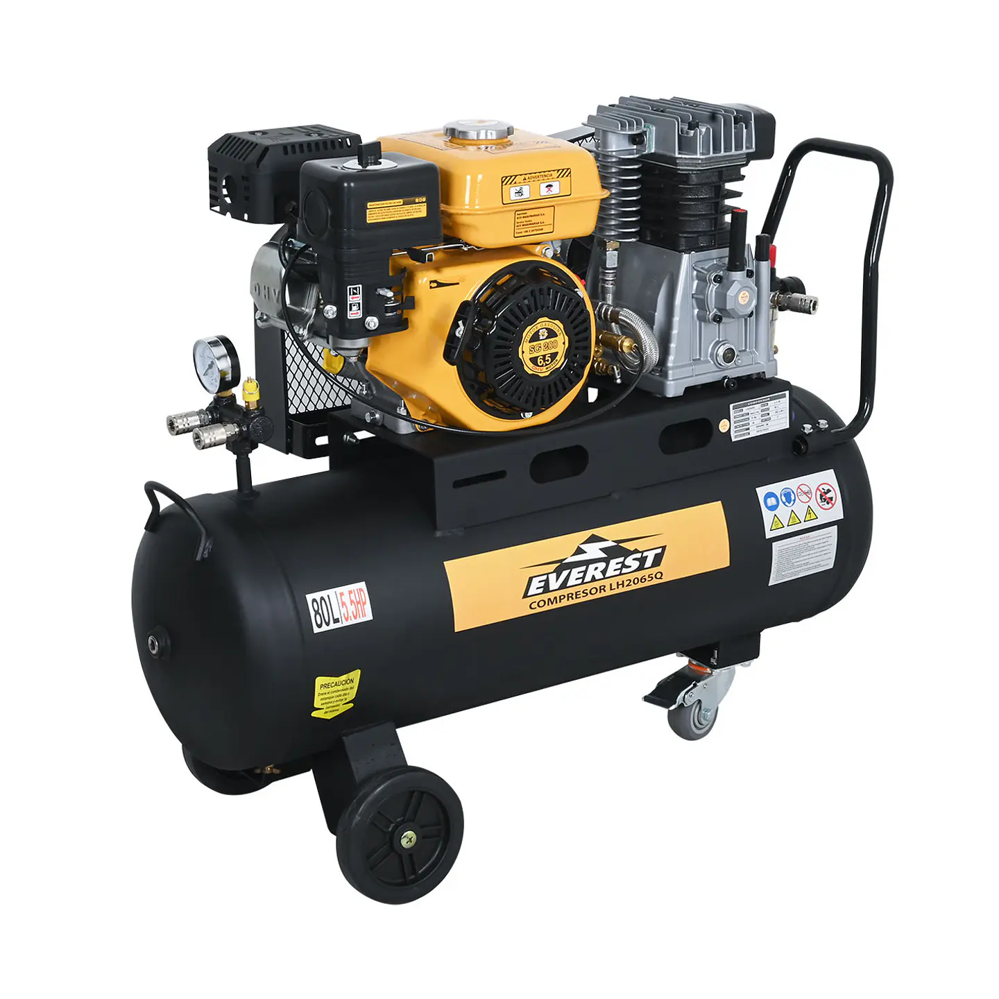 Compresor autónomo a gasolina Everest – 5,5 HP, 80 L 3