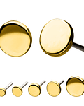 Disco liso en oro  – Threadless o pin﻿