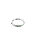 Segment ring con línea de ópalos lateral 16GA - 1.2mm