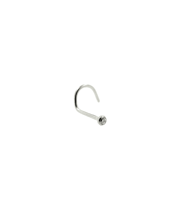 Nostril zirconia curvado 20GA - 0.8mm