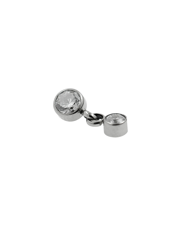 Accesorio cz bezel 4mm con colgante cz 3mm 14GA - 1.6mm