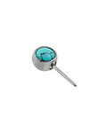 Disco plano con piedra lateral bezel set pin lateral