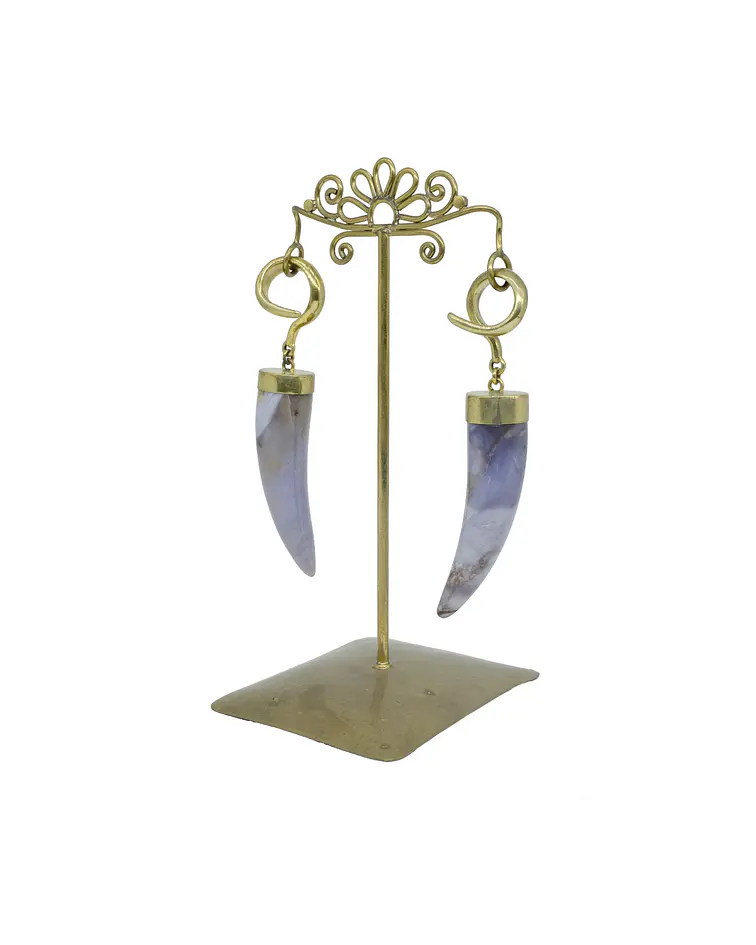 Colgantes en latón con piedra 3mm