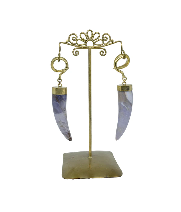 Colgantes en latón con piedra 3mm