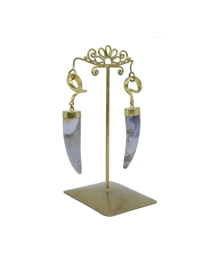 Colgantes en latón con piedra 3mm