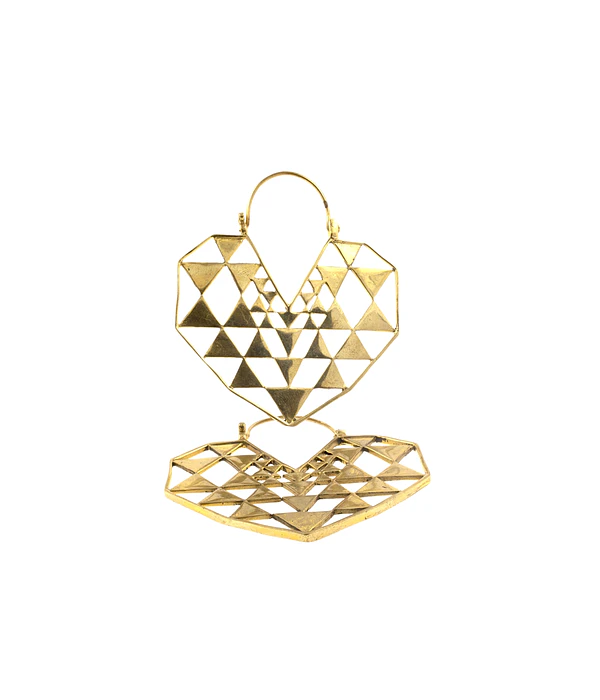 Brass hangers diseño corazón 