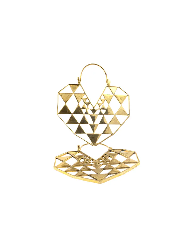 Brass hangers diseño corazón 