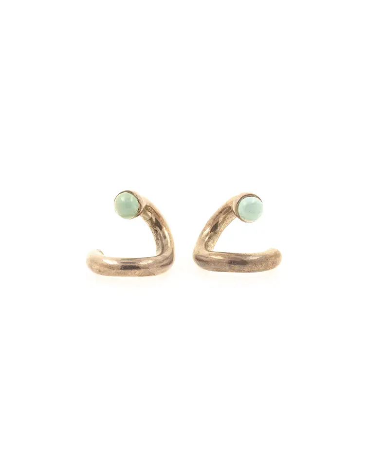 Brass ear weights con piedra 4mm 