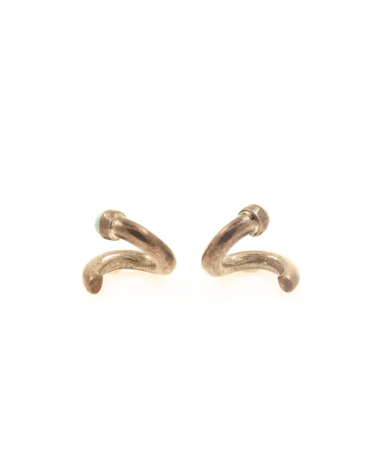 Brass ear weights con piedra 4mm 