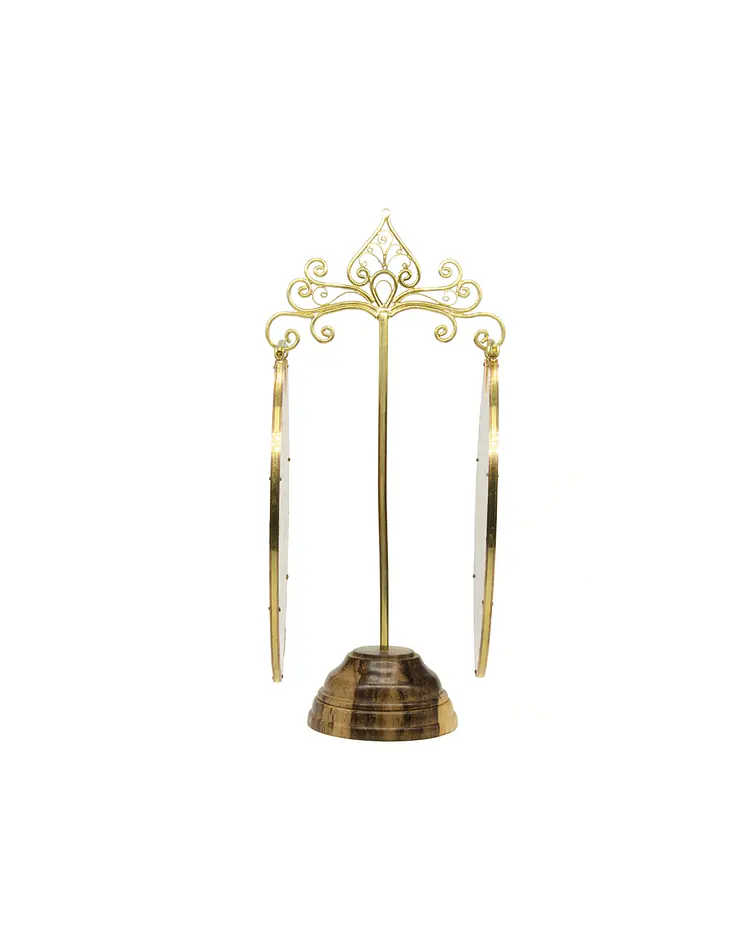 Estella pieza de cobre  con cierre de titanio anodizado 