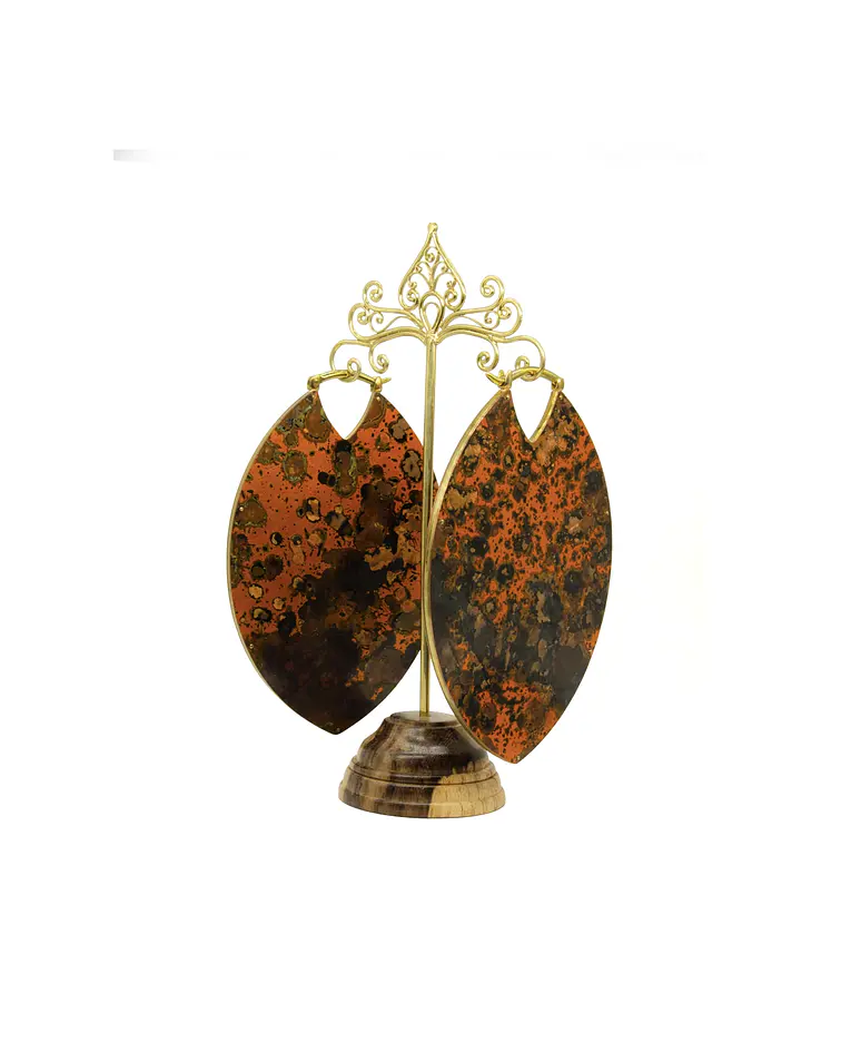 Estella pieza de cobre  con cierre de titanio anodizado 