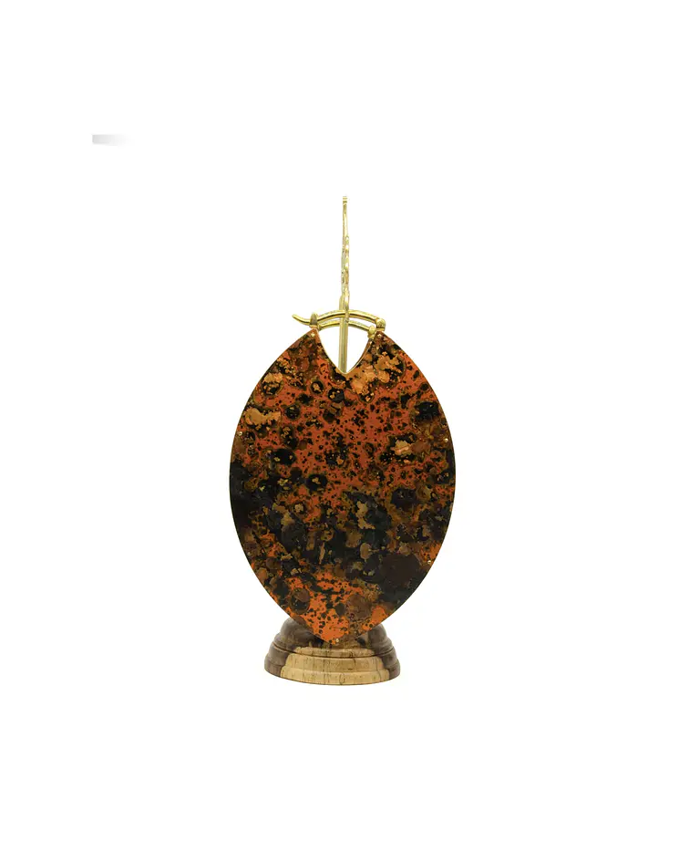 Estella pieza de cobre  con cierre de titanio anodizado 