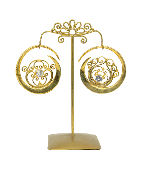 Brass hangers con gema interior