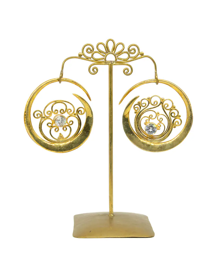 Brass hangers con gema interior