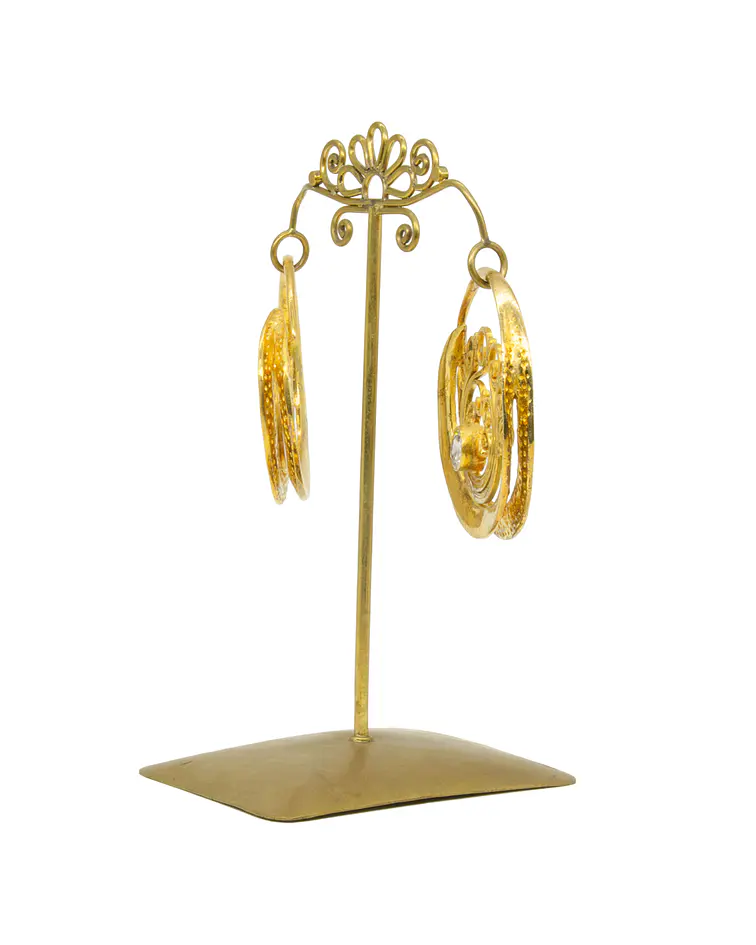 Brass hangers con gema interior