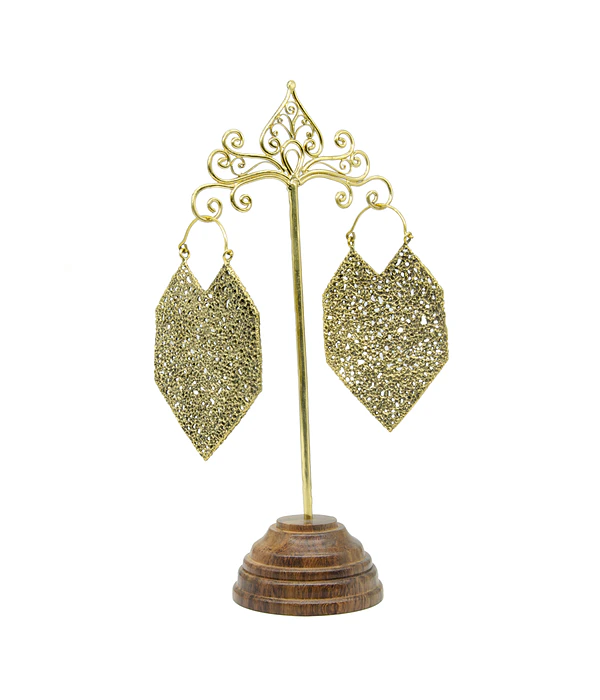 Brass hangers texturizados en punta