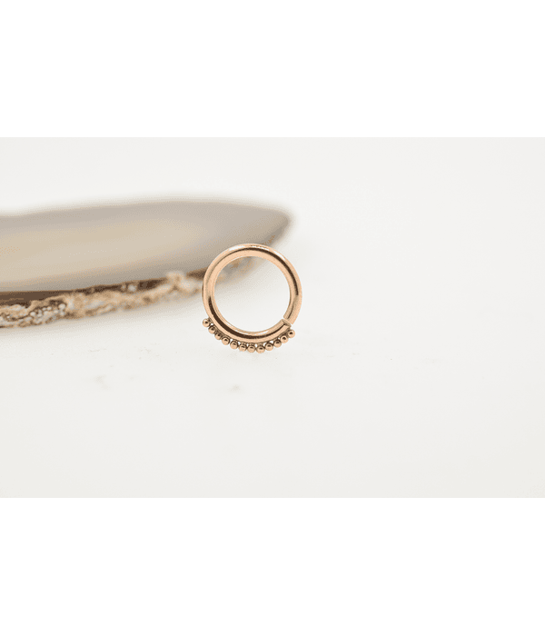 Beaded ring oro rosa - Scylla 