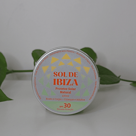 Protetor Solar Natural SPF 30 para Rosto e Corpo - Sol de Ibiza