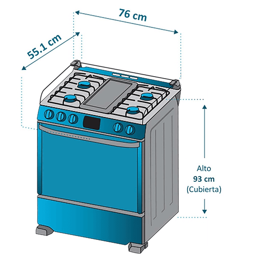 Estufa 6 quemadores - Mabe  2