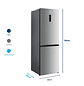 Nevera tipo europeo no frost 357 litros GRIS - Indurama - Miniatura 4