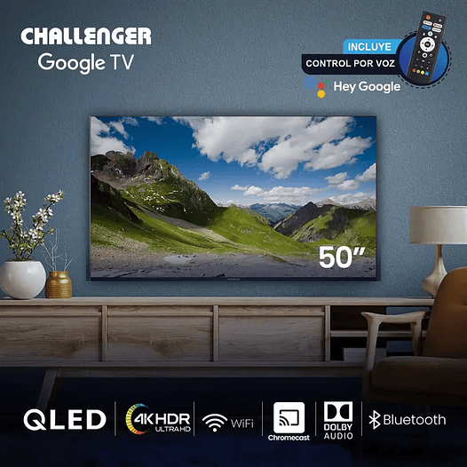 Televisor 50 pulgadas QLED Google TV – Challenger 4