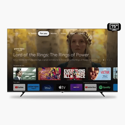 Televisor 75 pulgadas smart tv QLED - Indurama    1