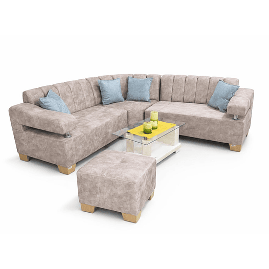 Sala Brazo Tubo 3 Módulos + Puff 1