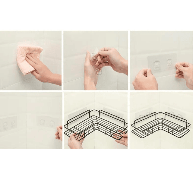 Estante de almacenamiento esquinero para baño o cocina