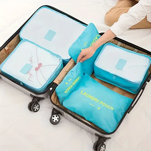 Organizador juego de bolsas de almacenamiento para viaje x6 