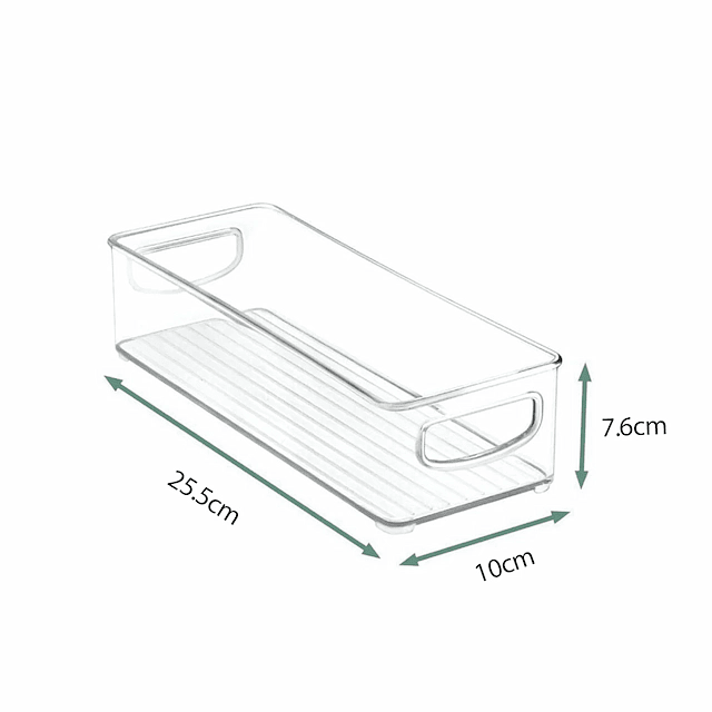 Contenedor de almacenamiento plástico transparente