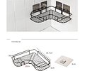 Estante de almacenamiento esquinero para baño o cocina