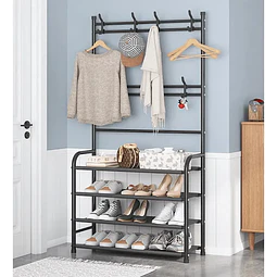 Perchero multifuncional closet ropa organizador de zapatos 4 niveles