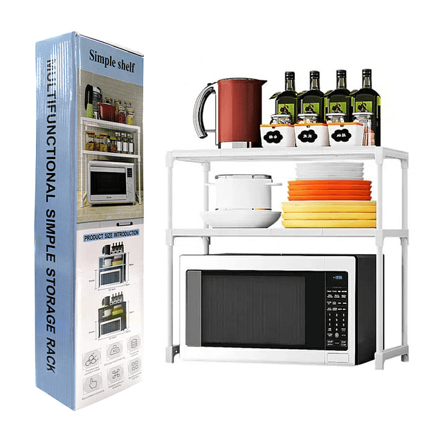 Organizador de gabinetes almacenamiento cocina rack color blanco