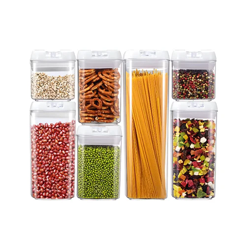 Juego x7 recipientes herméticos para cocina - Blanco