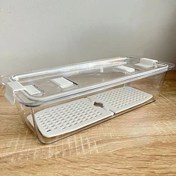 Organizador nevera acrílico para verduras y frutas con tapa 