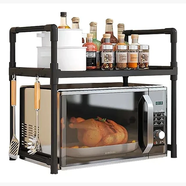 Estante organizador de almacenamiento para horno repisa