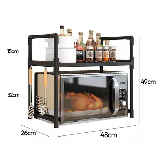 Estante organizador de almacenamiento para horno repisa